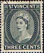 St Vincent 1955 Queen Elizabeth II SG 191 Fine Used