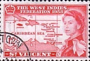 St Vincent 1958 B W I Federation SG203 Fine Used