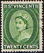 St Vincent 1964 Queen Elizabeth II SG 209 Fine Used