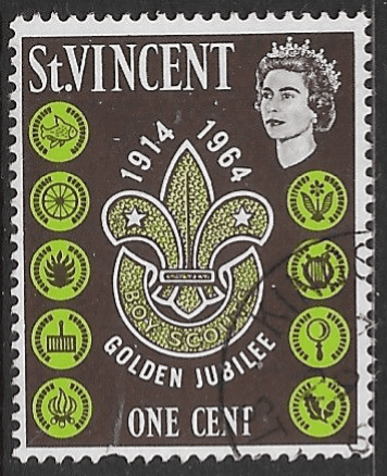 St Vincent 1964 Scout Jubilee SG 221 Fine Used