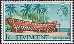 St Vincent 1965 SG 231 Boat Building Beouia Fine Mint