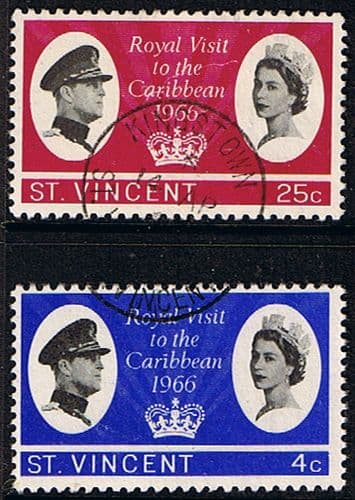 St Vincent 1966 Caribbean Royal Visit Set Fine Used