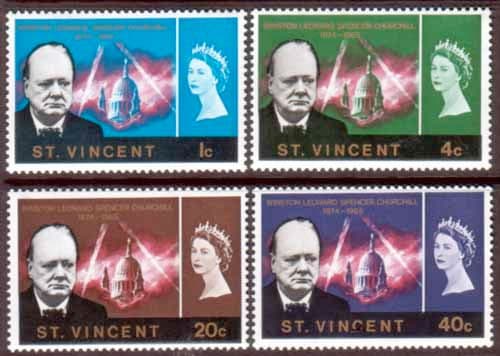St Vincent 1966 Churchill Set Fine Mint