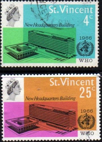 St Vincent 1966 World Health Organisation Set Fine Used