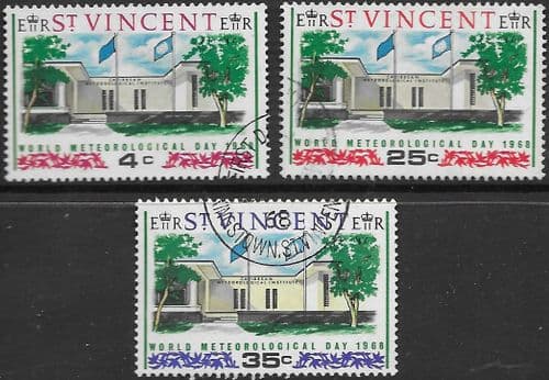 St Vincent 1968 World Meteorological Day Set Fine Used