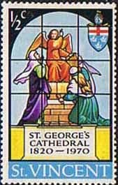 St Vincent 1970 150th Anniv of St. George's Cathedral SG 309 Fine Mint
