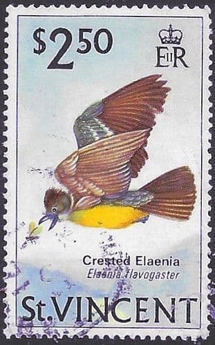 St Vincent 1970 Birds - Yellow-bellied Elaenia ('Crested Elaenia') SG 299 Fine Used