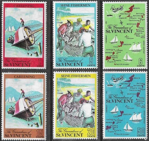 St Vincent 1971 The Grenadines of St Vincent Set Fine Mint