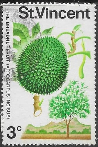 St Vincent 1972 Fruit SG 340 Breadnut Fruit Fine Used