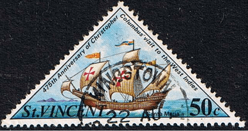 St Vincent 1973 Columbus SG 357 Fine Used