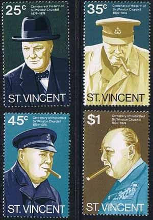 St Vincent 1974 Churchill Centenary Stamps