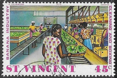 St Vincent 1975 Banana Industry SG 449 Fine Used