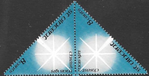 St Vincent 1975 Christmas pair SG 471A / 472A Fine Mint