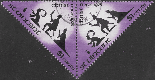 St Vincent 1975 Christmas SG 477A / 478A Fine Used