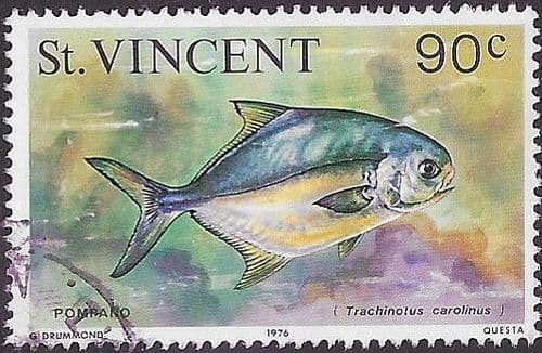 St Vincent 1975 Fish - Pompano SG 439 Fine Used