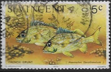 St Vincent 1975 Marine life SG 426 French grunt Fish Fine Used