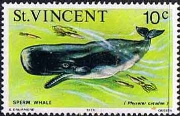 St Vincent 1975 Marine life SG 429 Sperm Whale Fine Mint