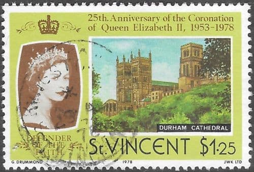 St Vincent 1978 Coronation Silver Jubilee Westminster Abbey SG 558 Fine Used