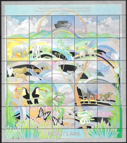 St Vincent 1989 Wildlife Conservation. Noah's Ark Se-Tenant Set Fine Mint