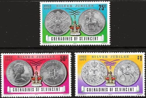 St Vincent Grenadines 1977 Royal Silver Jubilee Set Fine Mint
