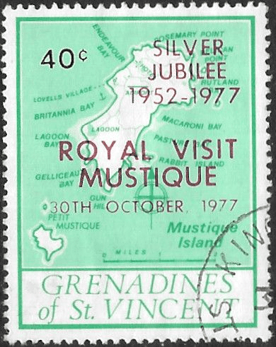 St Vincent Grenadines 1977 Royal Visit SG 104 Fine Used