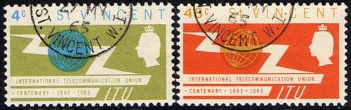 St Vincent International Telecomunication Union Set Fine Used