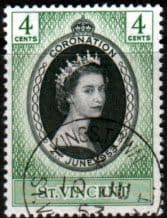 St Vincent Queen Elizabeth II 1953 Coronation Fine Used