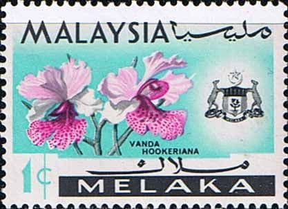State of Malacca 1965 Orchids SG 61 Fine Mint
