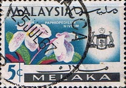 State of Malacca 1965 Orchids SG 63 Fine Used