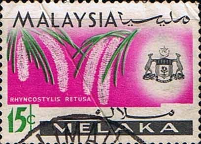 State of Malacca 1965 Orchids SG 66 Fine Used
