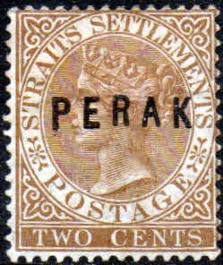 State of Perak 1882 Queen Victoria Straits Settlement Overprinted SG 10 Fine Mint