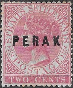 State of Perak 1882 Queen Victoria Straits Settlement Overprinted SG 11 Fine Mint