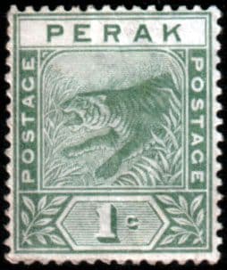 State of Perak 1892 Tiger SG 61 Fine Mint