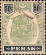 State of Perak 1895 Elepants SG 75 Fine Used