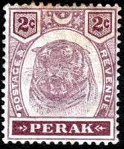 State of Perak 1895 Tiger SG 67 Fine Mint