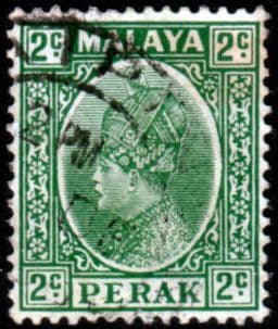 State of Perak 1935 Sultan Iskandar SG 89 Fine Used