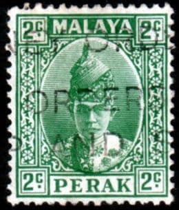 State of Perak 1938 Sultan Iskandar SG 104 Fine Used