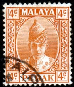 State of Perak 1938 Sultan Iskandar SG 107 Fine Used