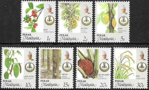 State of Perak 1986 Flowers Set  Fine Mint