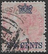 Straits Settlements 1867 Queen Victoria India Overprint SG 8 Good Used