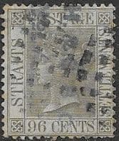 Straits Settlements 1867 Queen Victoria SG 19 Good Used