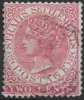 Straits Settlements 1883 Queen Victoria SG 63 Fine Used