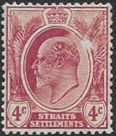 Straits Settlements 1906 King Edward VII SG 156 Fine Mint