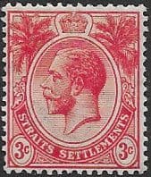 Straits Settlements 1912 King George V SG 196a Fine Mint