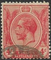 Straits Settlements 1912 King George V SG 198b Fine Used