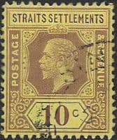 Straits Settlements 1912 SG202c King George V Fine Used