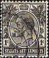 Straits Settlements 1921 King George V Head SG 218 Fine Used