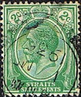 Straits Settlements 1921 King George V Head SG 219 Fine Used