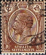 Straits Settlements 1921 King George V Head SG 220 Fine Used