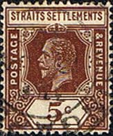 Straits Settlements 1921 King George V Head SG 226 Fine Used
